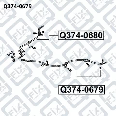 Трос ручного гальма задній, лівий Q3740679 Q-FIX