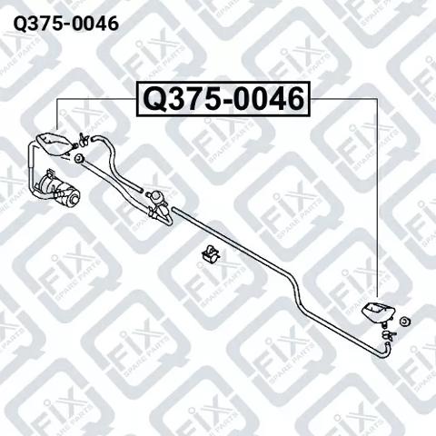 Форсунка омивача фари передньої, правої Q3750046 Q-FIX