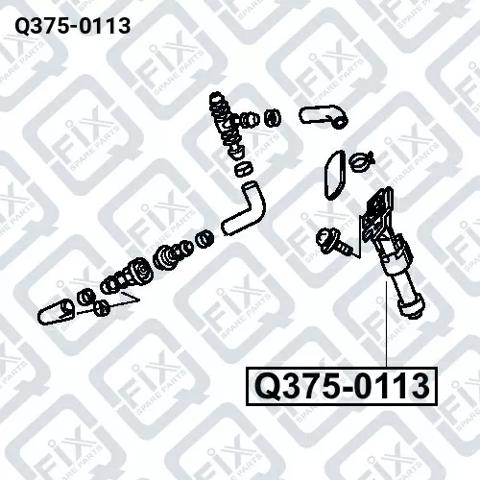 Сопло омивача фари передньої, правої Q3750113 Q-FIX
