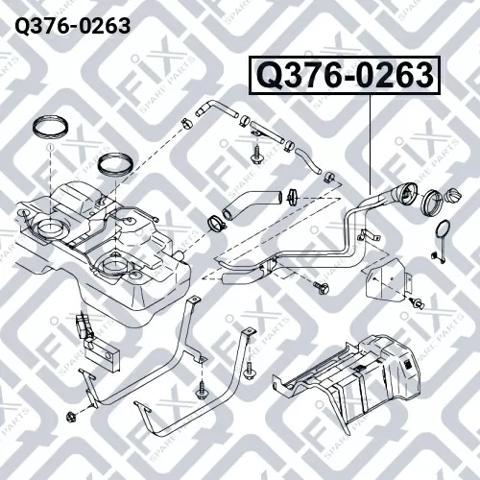 Шланг заливної горловини, паливного бака Q3760263 Q-FIX