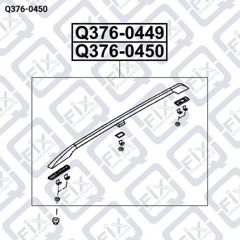 Автомобільний рейлінг на дах правий Q3760450 Q-FIX