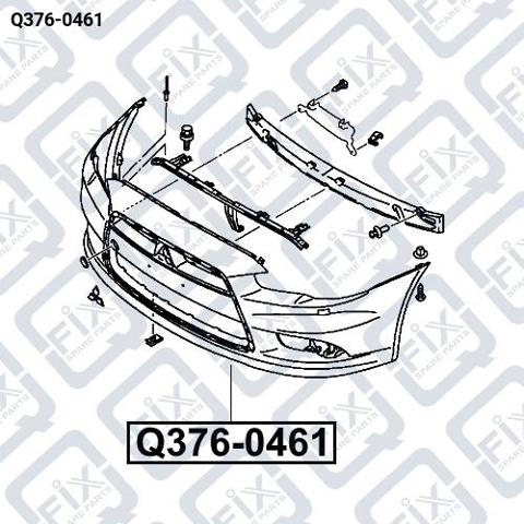 Бампер на авто Mitsubishi Lancer X