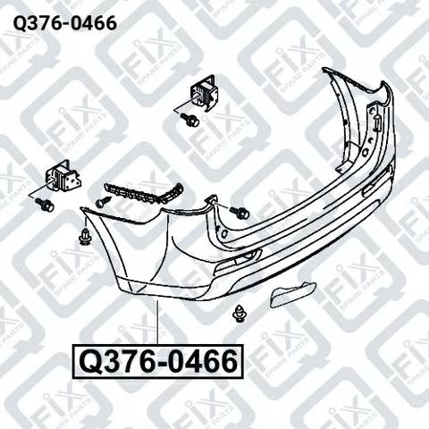 Кожух бампера заднього Q3760466 Q-FIX