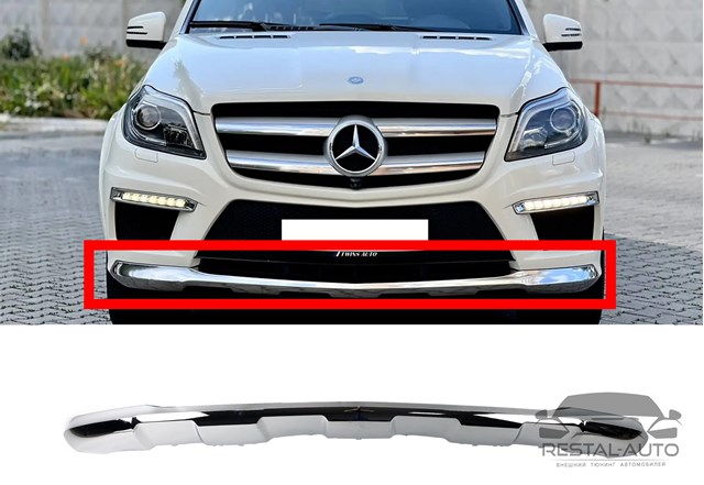 Нижня спідниця переднього бампера A1668856625 MERCEDES
