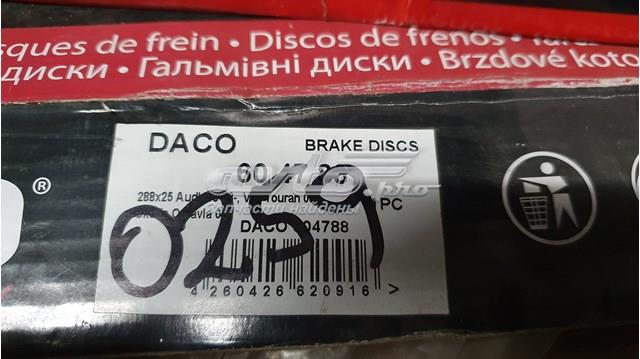 Гальмо дискове переднє 604788 DACO