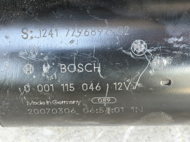 Стартер автомобільний 0001115046 BMW