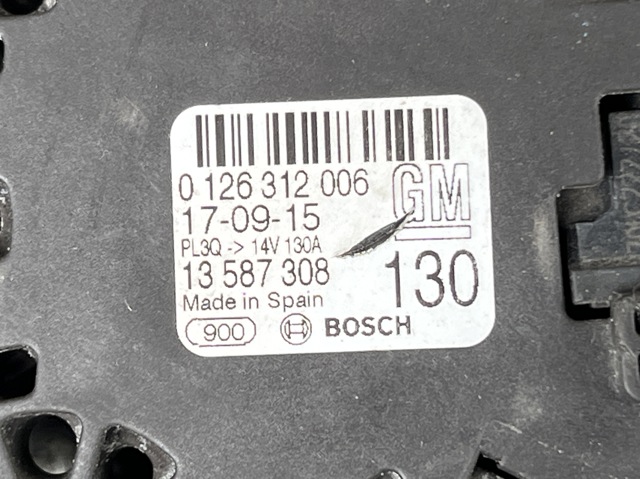 Генератор автомобільний 13587308 OPEL