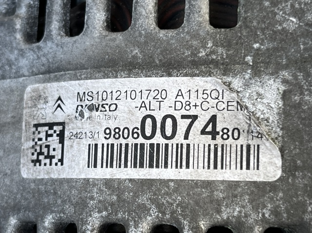 Генератор автомобільний 9806007480 PEUGEOT