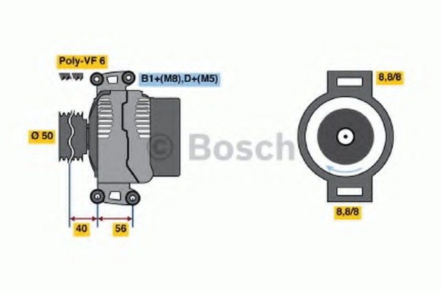 Генератор 0124515114 BOSCH