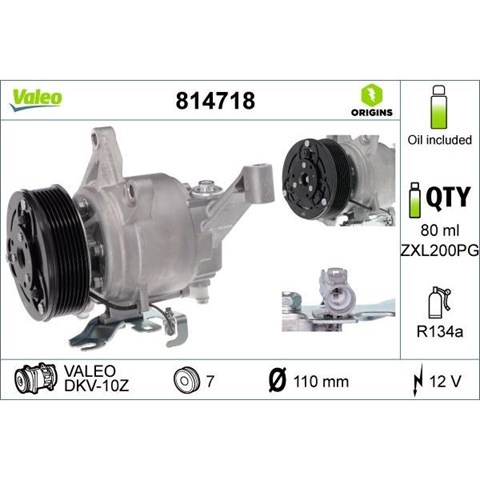 Компресор кліматичної установки 814718 VALEO