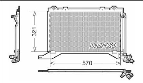 Радіатор охолодження кондиціонера DCN17019 DENSO