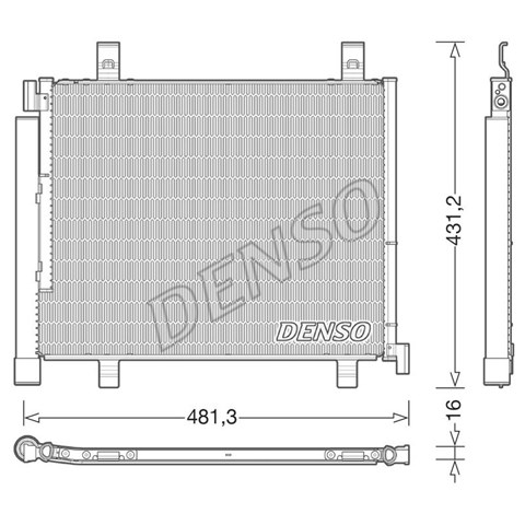 Конденсатор системи охолодження системи DCN32023 DENSO