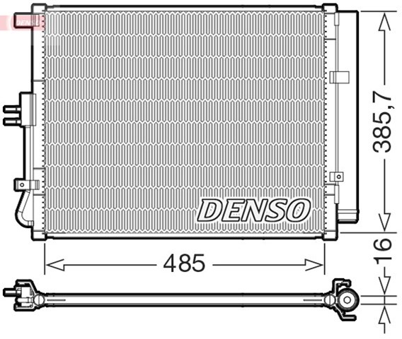 Радіатор системи охолодження кондиціонера DCN43007 DENSO