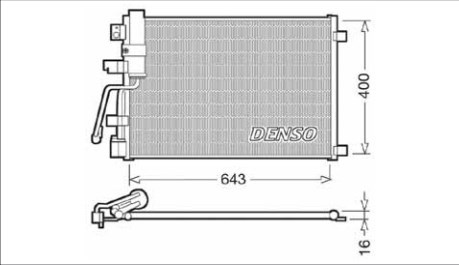 Радіатор охолодження кондиціонера DCN46003 DENSO