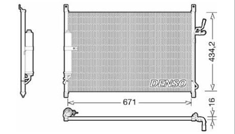 Радіатор кондиціонера DCN46015