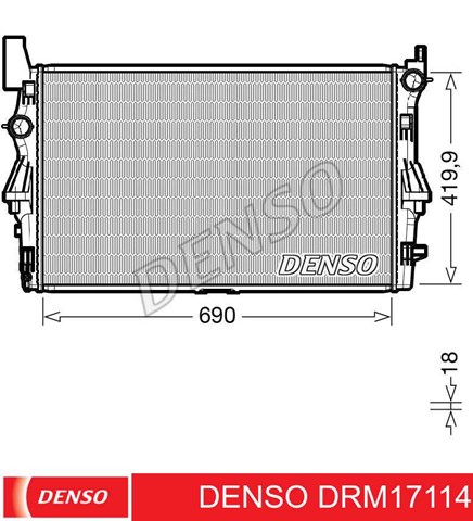 Радіатор DRM17114 DENSO