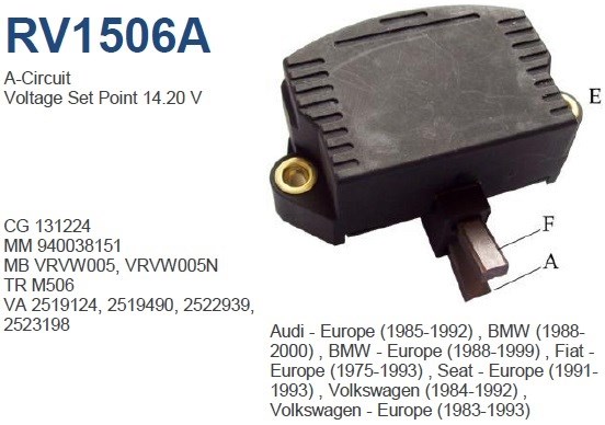 Реле регулятор генератора RV1506A UTM