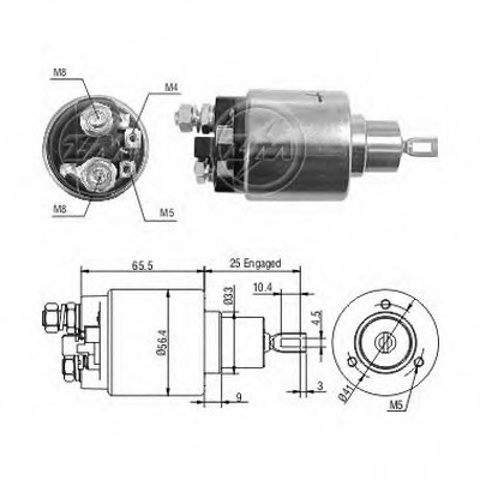 Втягуюче стартера ZM1474 ZM