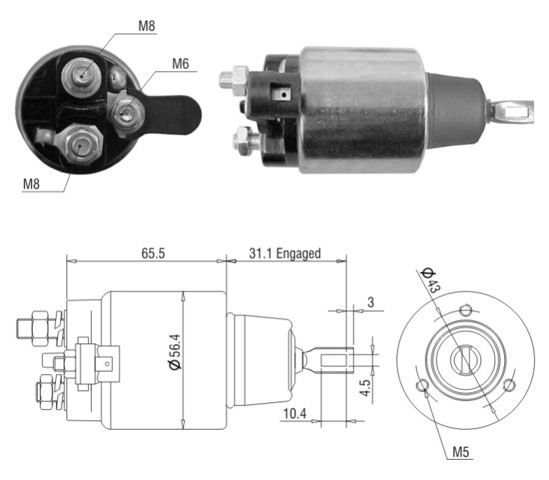 Втягуюче стартера ZM1477 ZM