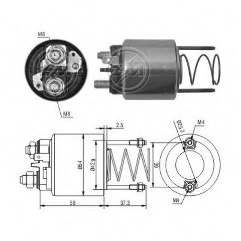Втягуюче стартера ZM1592 ZM