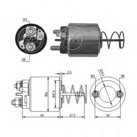 Втягуюче стартера ZM1597 ZM