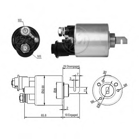 Тягове реле стартера ZM1608 ZM