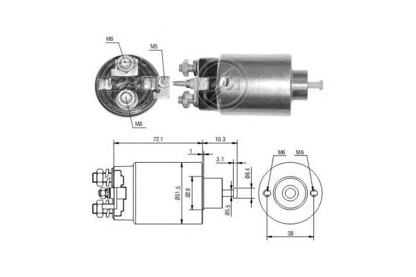 Тягове реле стартера ZM1695 ZM