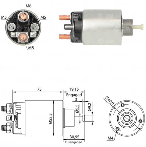 Контактор ZM1860 ZM