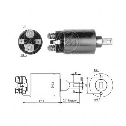 Втягуюче стартера ZM1891 ZM