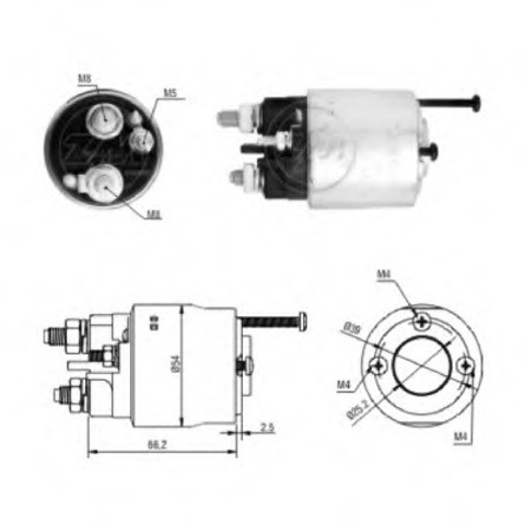 Втягуюче стартера ZM2496 ZM