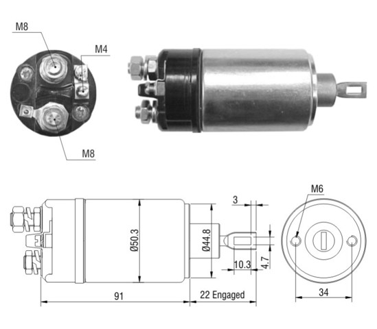 Тягове реле стартера ZM2629 ZM
