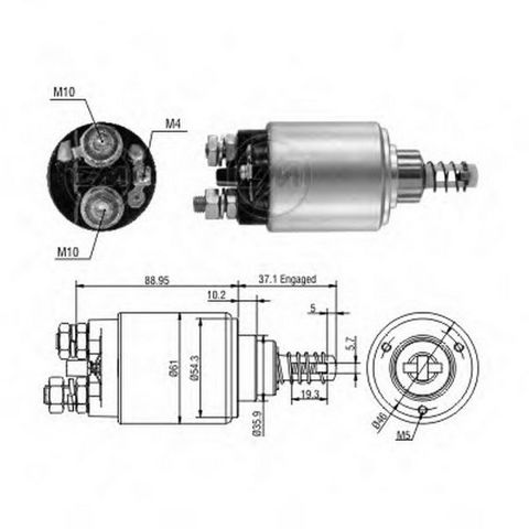 Тягове реле стартера ZM2639 ZM