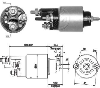 Тягове реле стартера ZM2708 ZM