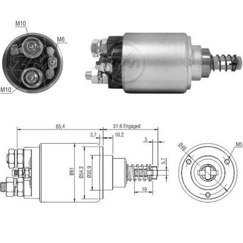 Тягове реле стартера ZM2735 ZM