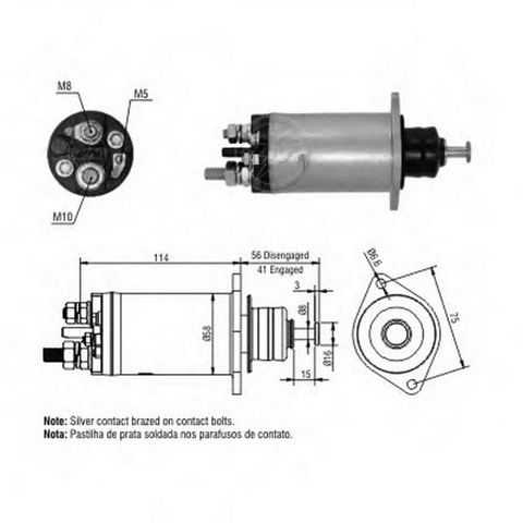 Втягуюче стартера ZM2818 ZM