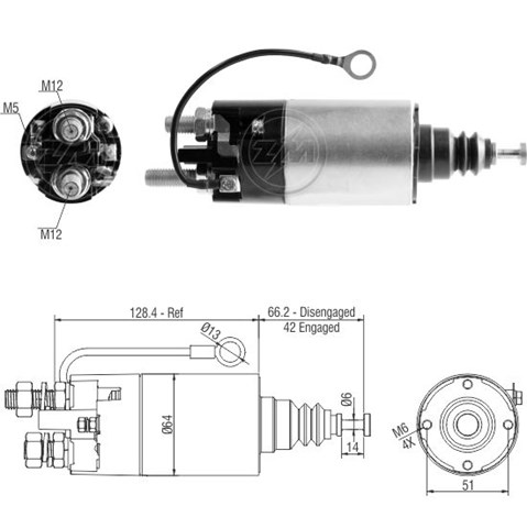 Втягуюче стартера ZM2842 ZM