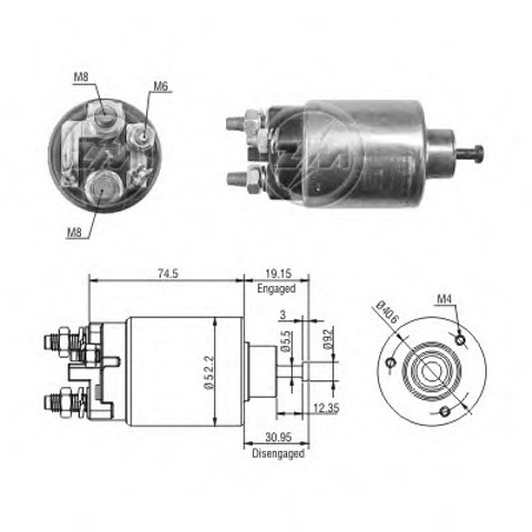 Втягуюче стартера ZM2860 ZM