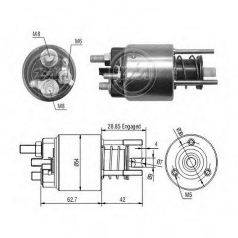 Тягове реле стартера ZM3395 ZM
