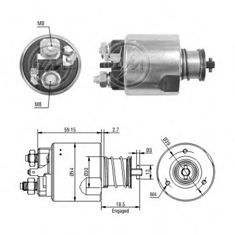 Втягуюче стартера ZM3491 ZM