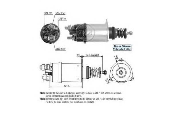 Втягуюче стартера ZM361 ZM