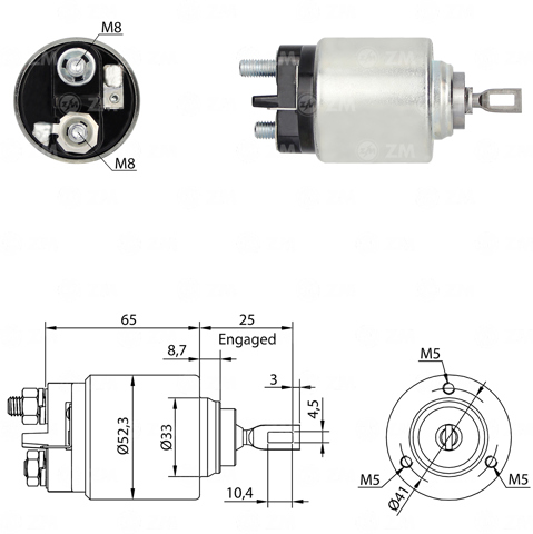 Втягуюче стартера ZM372 ZM