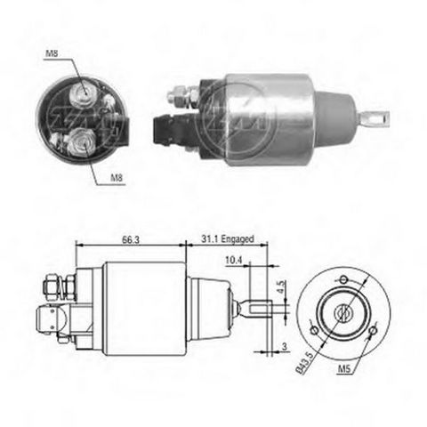 Втягуюче стартера ZM3972 ZM