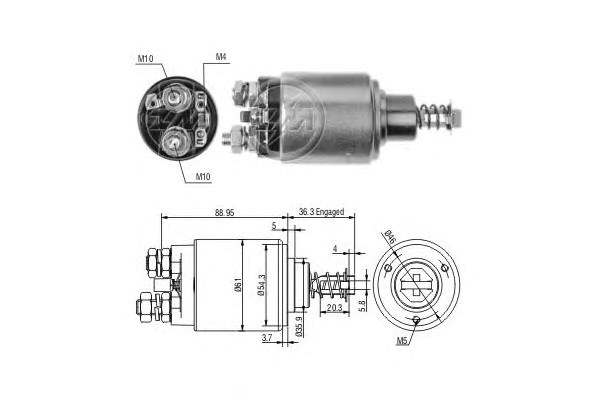 Тягове реле стартера ZM538 ZM