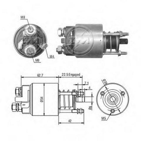 Тягове реле стартера ZM5395 ZM