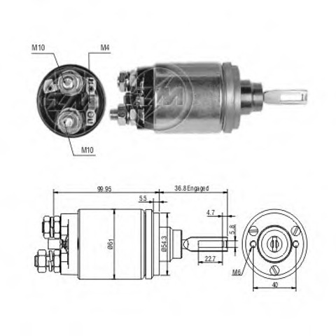 Тягове реле стартера ZM541 ZM