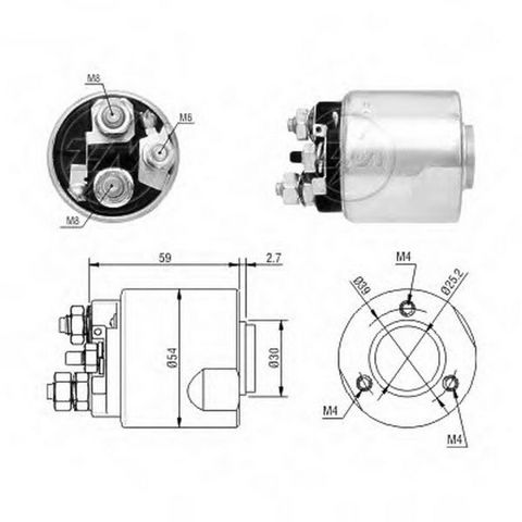 Тягове реле стартера ZM5495 ZM