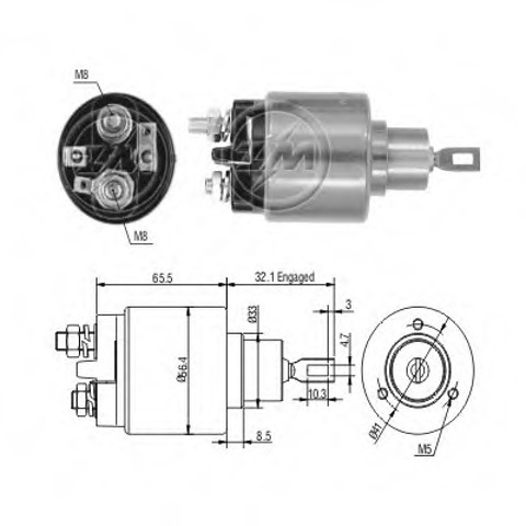 Втягуюче стартера ZM573 ZM