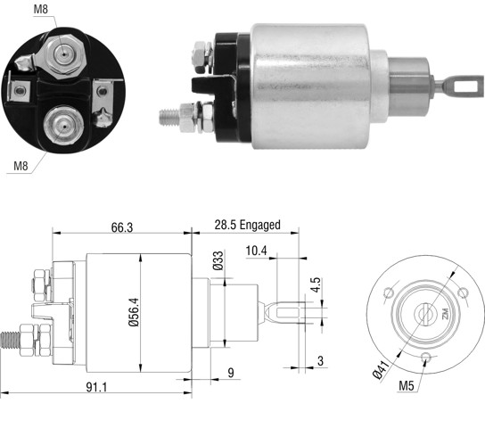 Тягове реле стартера ZM5773 ZM