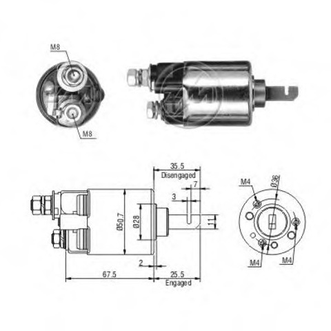 Втягуюче стартера ZM606 ZM