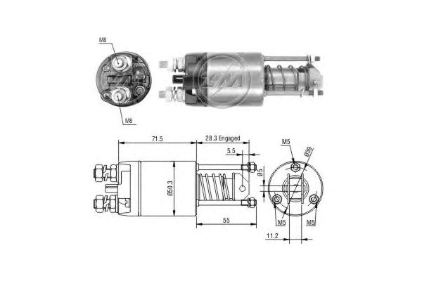 Тягове реле стартера ZM651 ZM